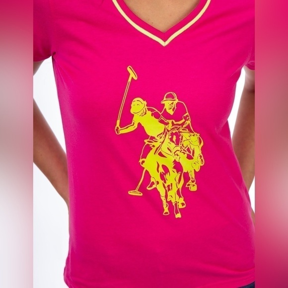 U.S.  Polo Assn V-Neck Logo T-Shirt - Picture 3 of 8